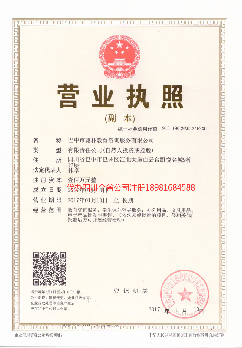 阜新阜新翰林教育咨询服务有限公司